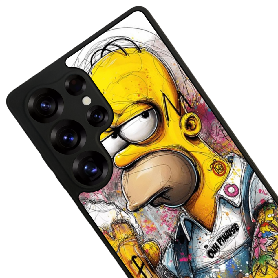 Samsung Galaxy S25 Ultra Uyumlu The Simpsons Tasarımlı Glossy Premium Kılıf