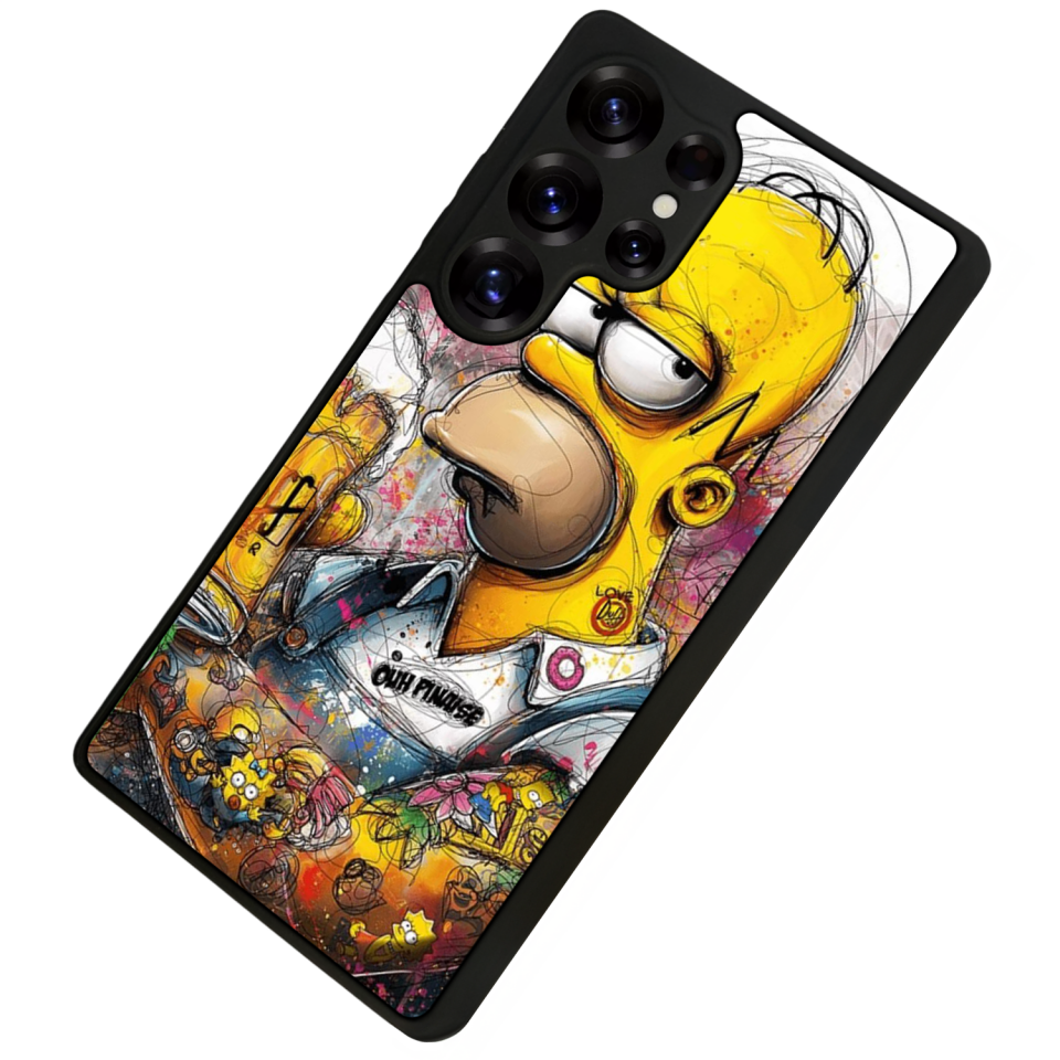 Samsung Galaxy S25 Ultra Uyumlu The Simpsons Tasarımlı Glossy Premium Kılıf