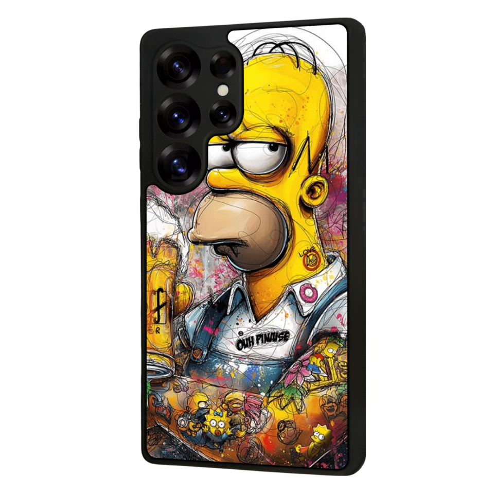 Samsung Galaxy S25 Ultra Uyumlu The Simpsons Tasarımlı Glossy Premium Kılıf