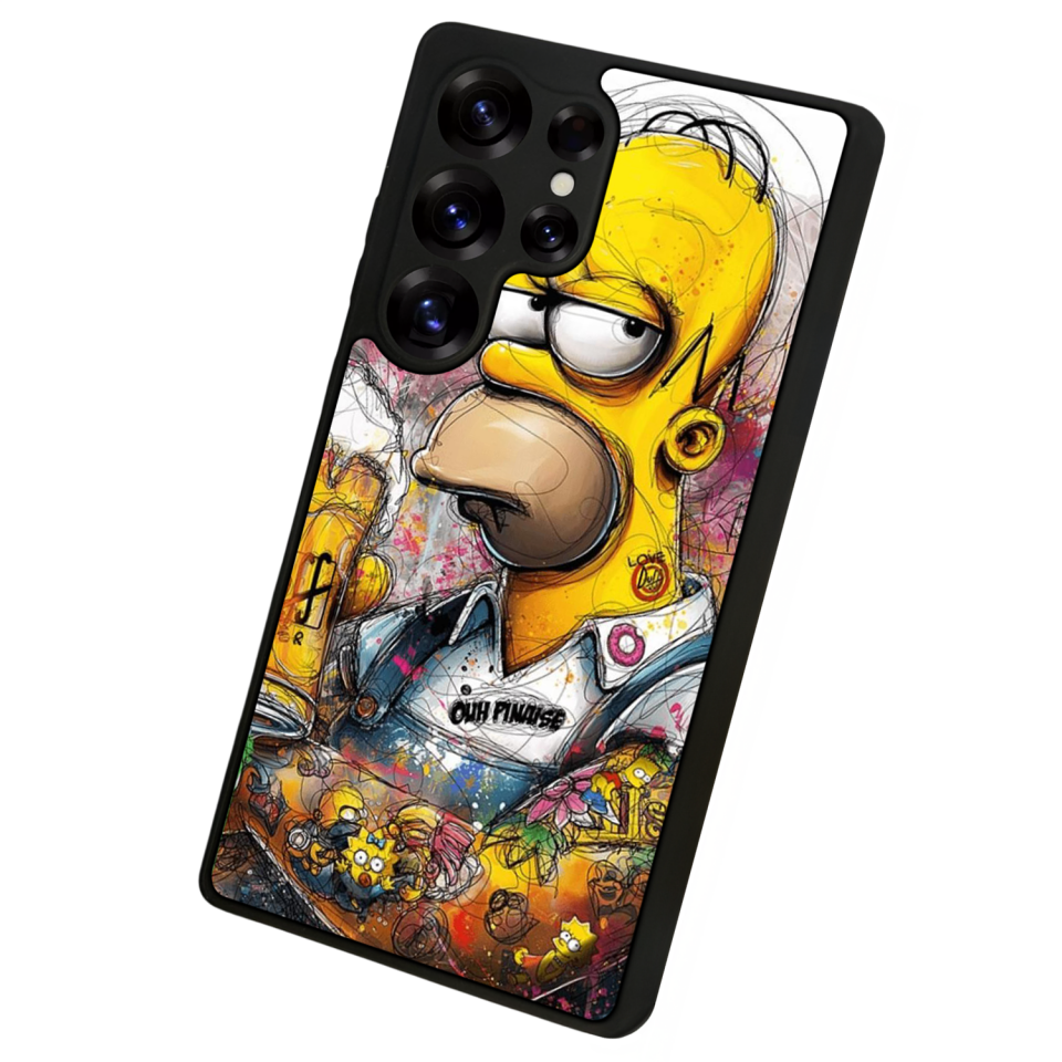 Samsung Galaxy S25 Ultra Uyumlu The Simpsons Tasarımlı Glossy Premium Kılıf