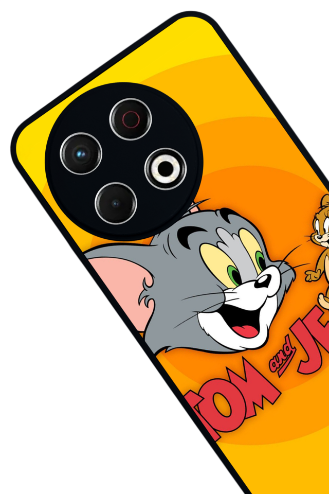 Tecno Spark 30 Pro Uyumlu Tom And Jerry Tasarımlı Glossy Premium Kılıf