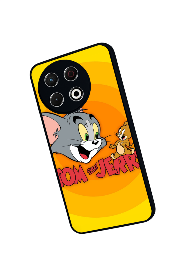 Tecno Spark 30 Pro Uyumlu Tom And Jerry Tasarımlı Glossy Premium Kılıf