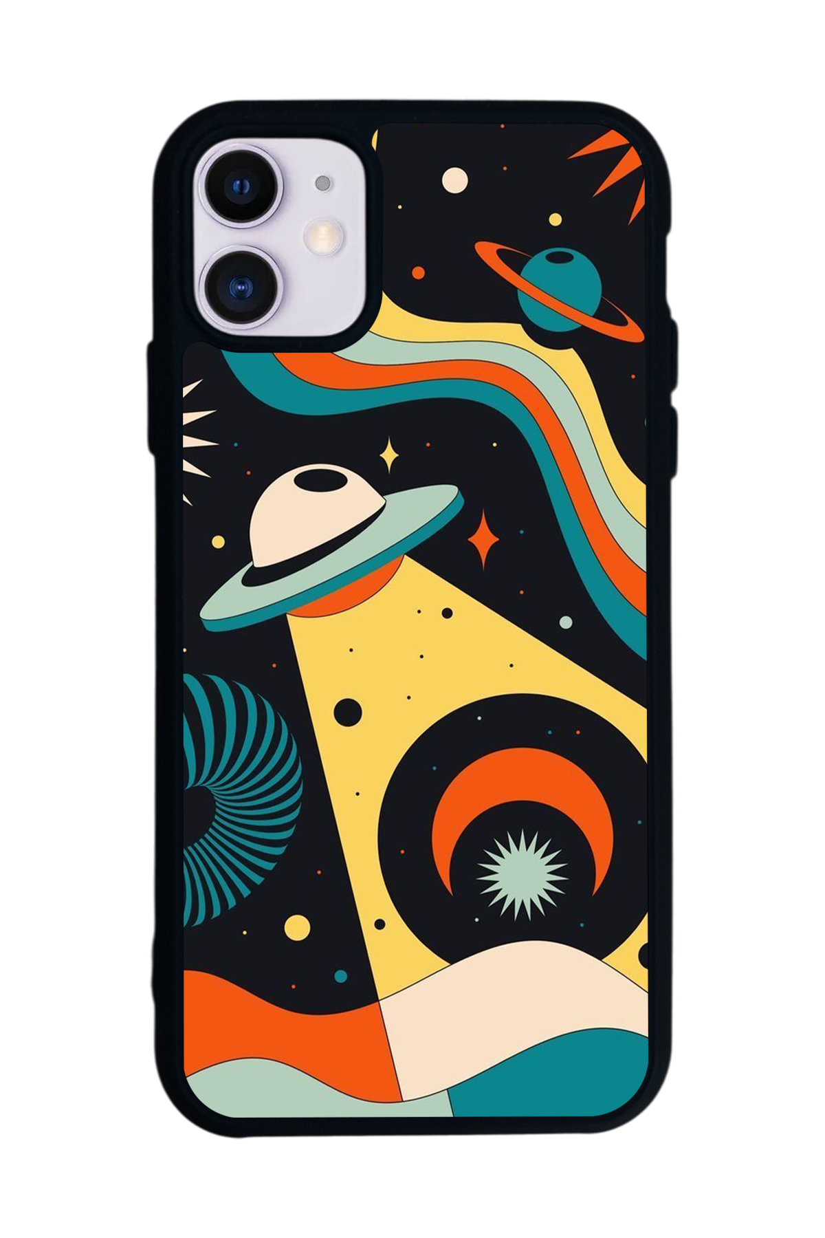 iPhone 11 Uyumlu Uzay Tasarımlı Glossy Premium Kılıf