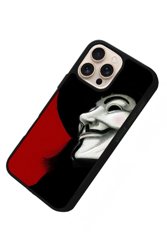 iPhone 16 Pro Max Uyumlu Vendetta Tasarımlı Glossy Premium Kılıf