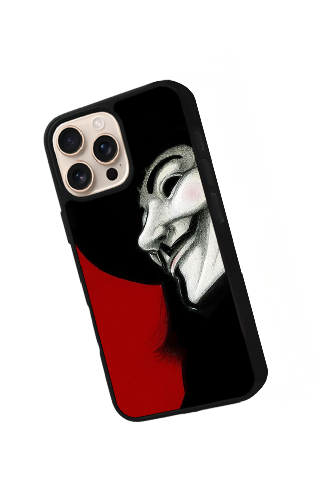 iPhone 16 Pro Max Uyumlu Vendetta Tasarımlı Glossy Premium Kılıf