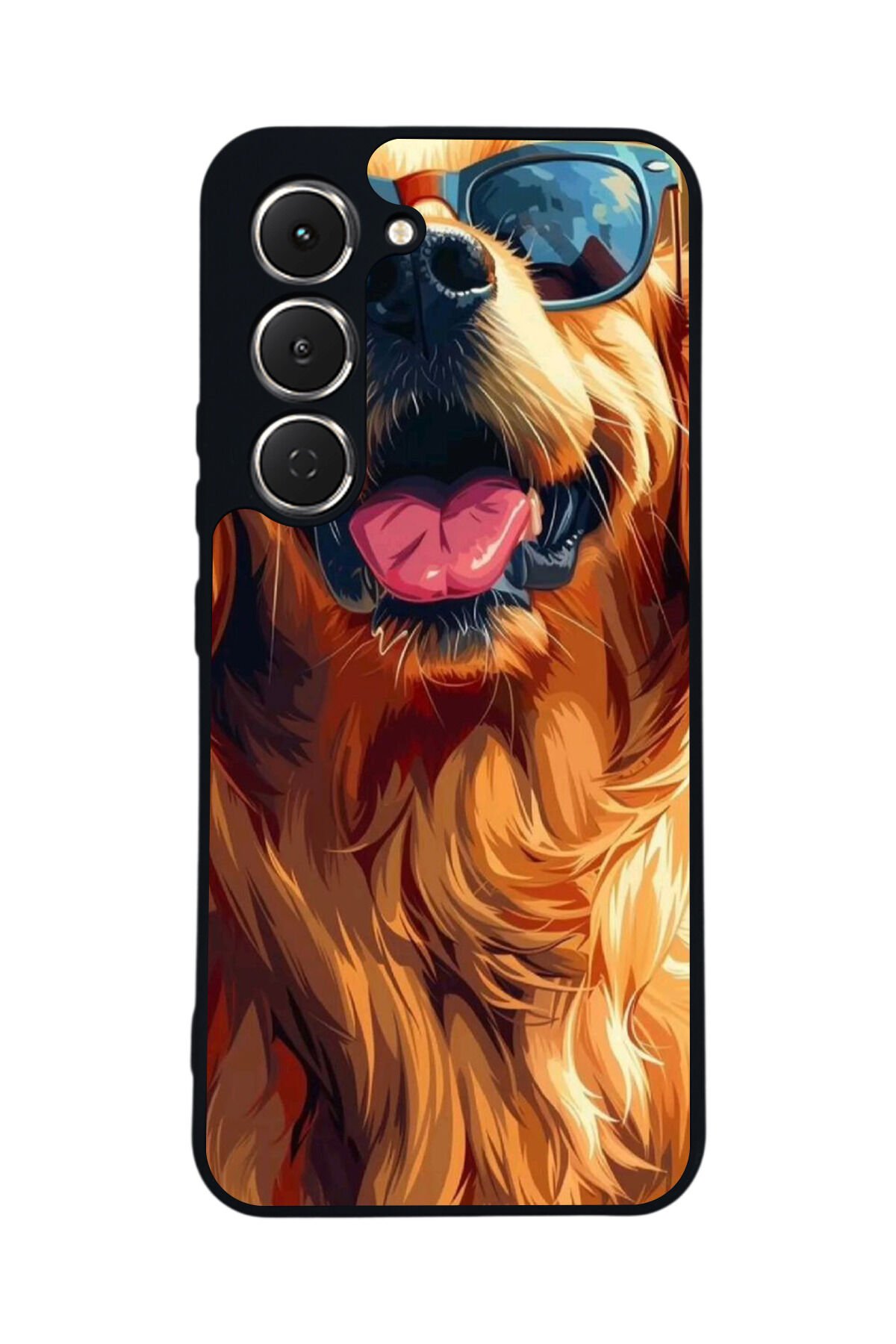 Tecno Spark 40 Pro Uyumlu Golden Kopek Tasarımlı Glossy Premium Kılıf