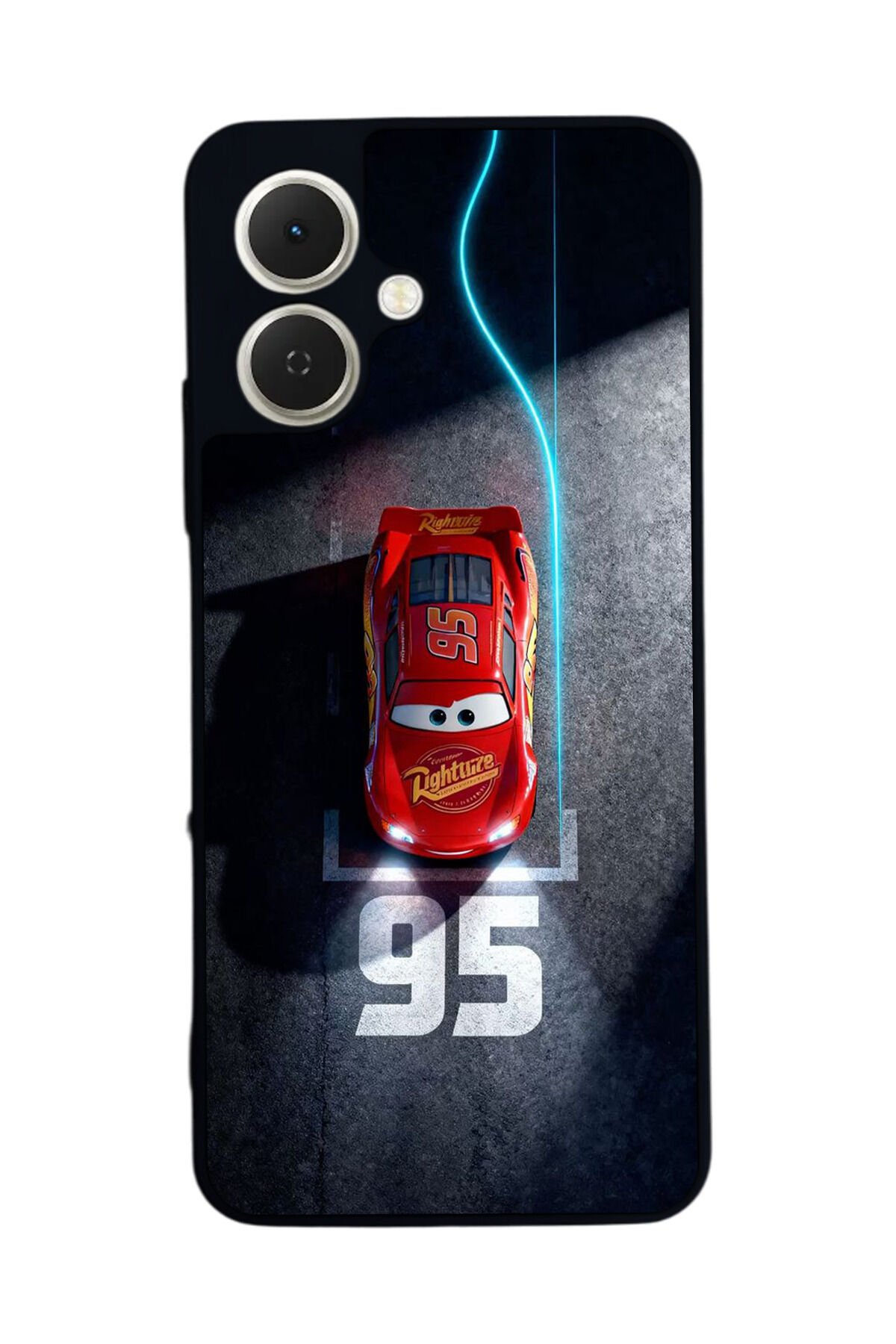 Tecno Spark GO 2 Uyumlu Şimsek McQueen Tasarımlı Glossy Premium Kılıf