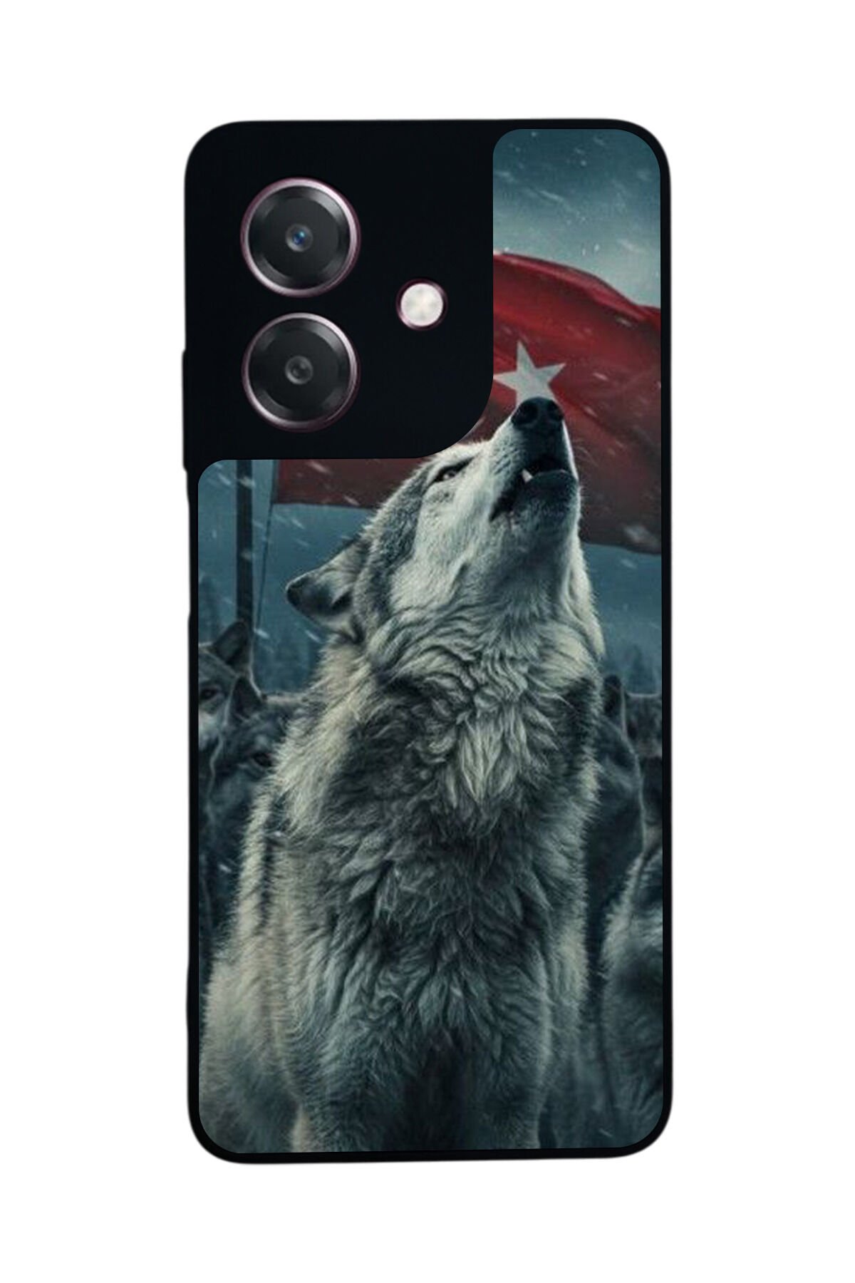 Oppo A3 5G Uyumlu Bozkurt Tasarımlı Glossy Premium Kılıf