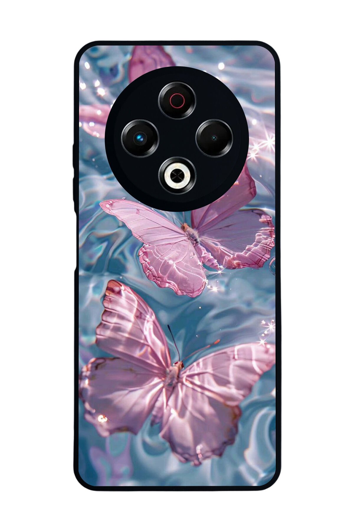 Tecno Spark 30 Uyumlu Kelebek Tasarımlı Glossy Premium Kılıf