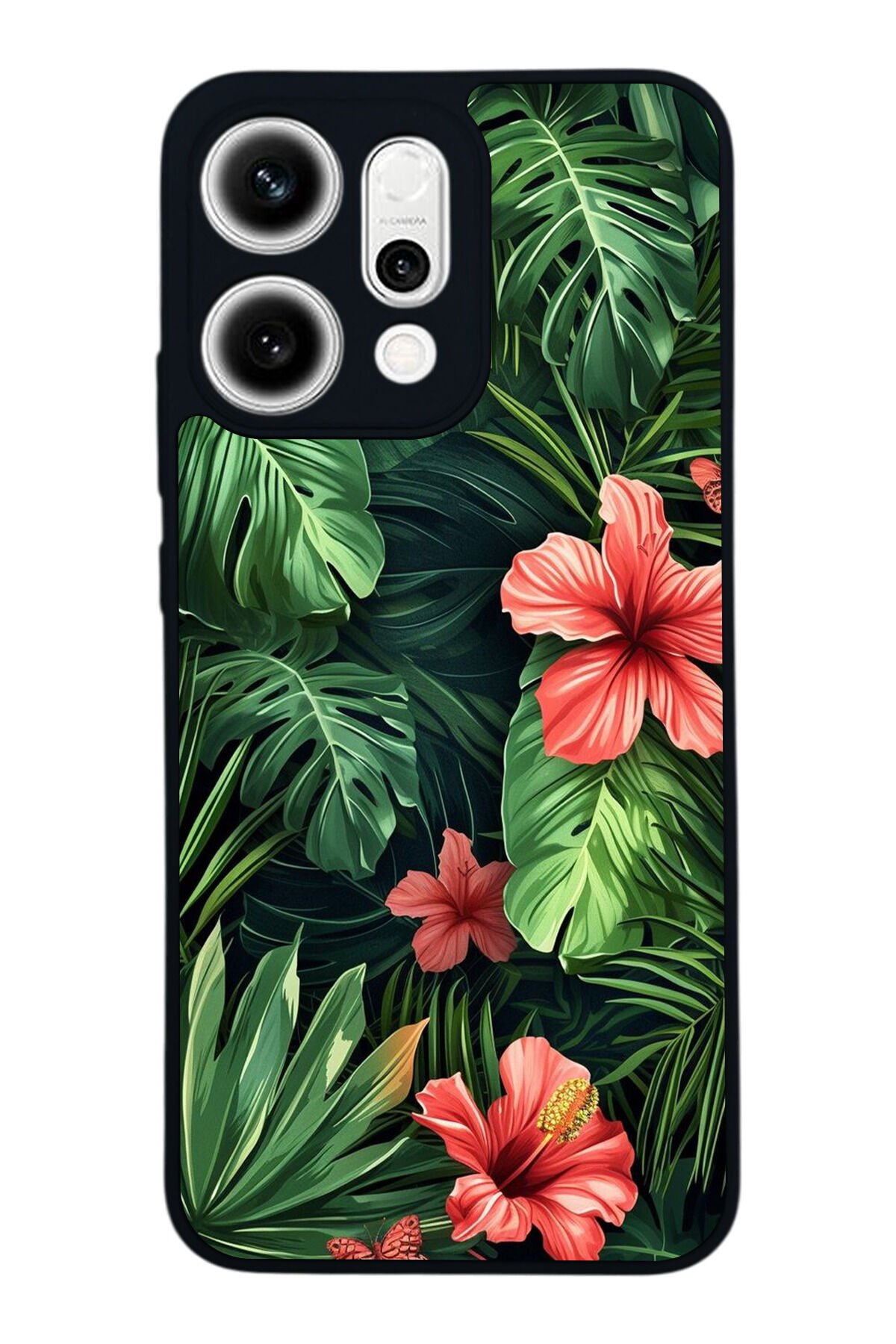 Oppo Reno 14 Uyumlu Botanik Tasarımlı Glossy Premium Kılıf