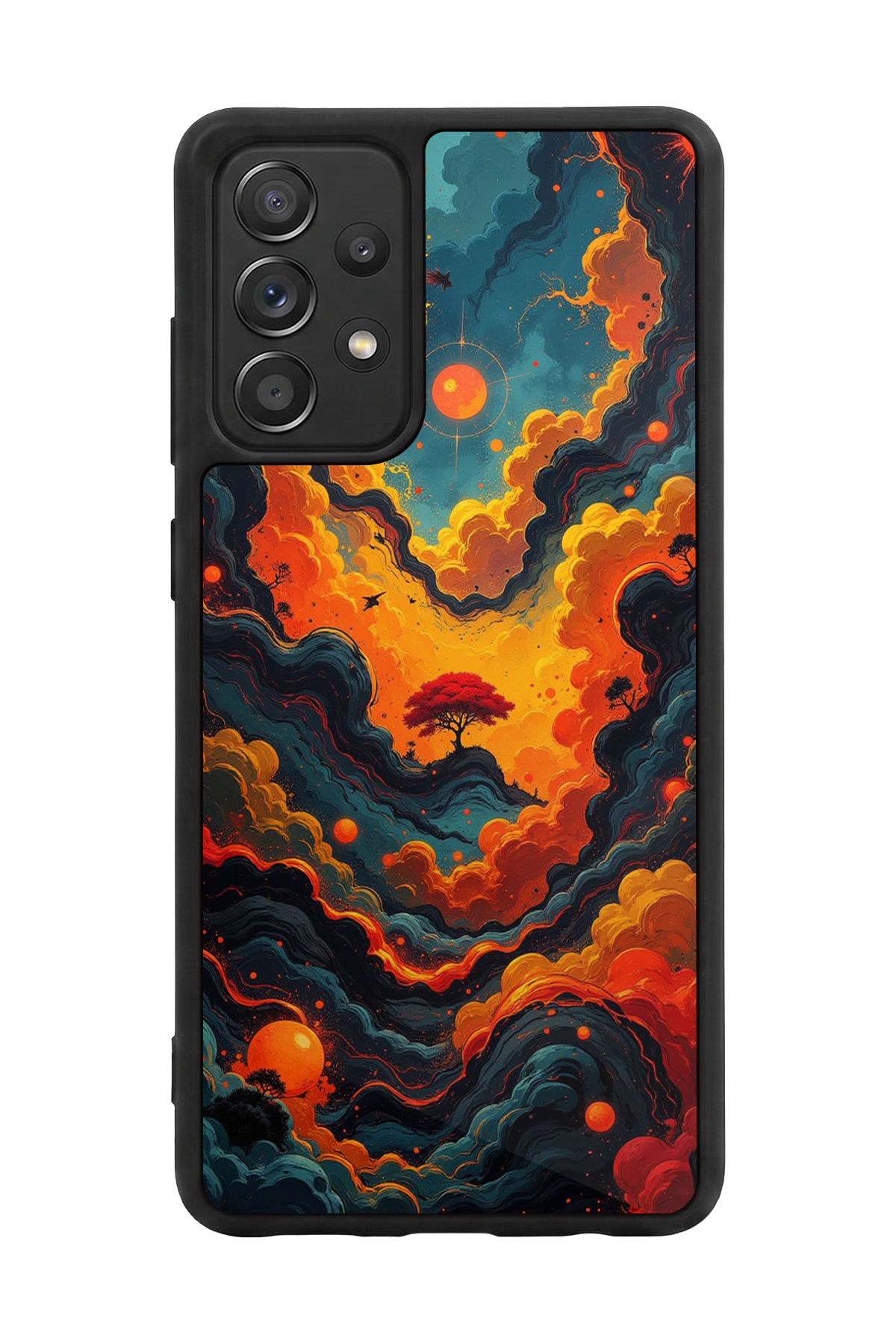 Samsung Galaxy A72 Uyumlu Abstract Tasarımlı Glossy Premium Kılıf