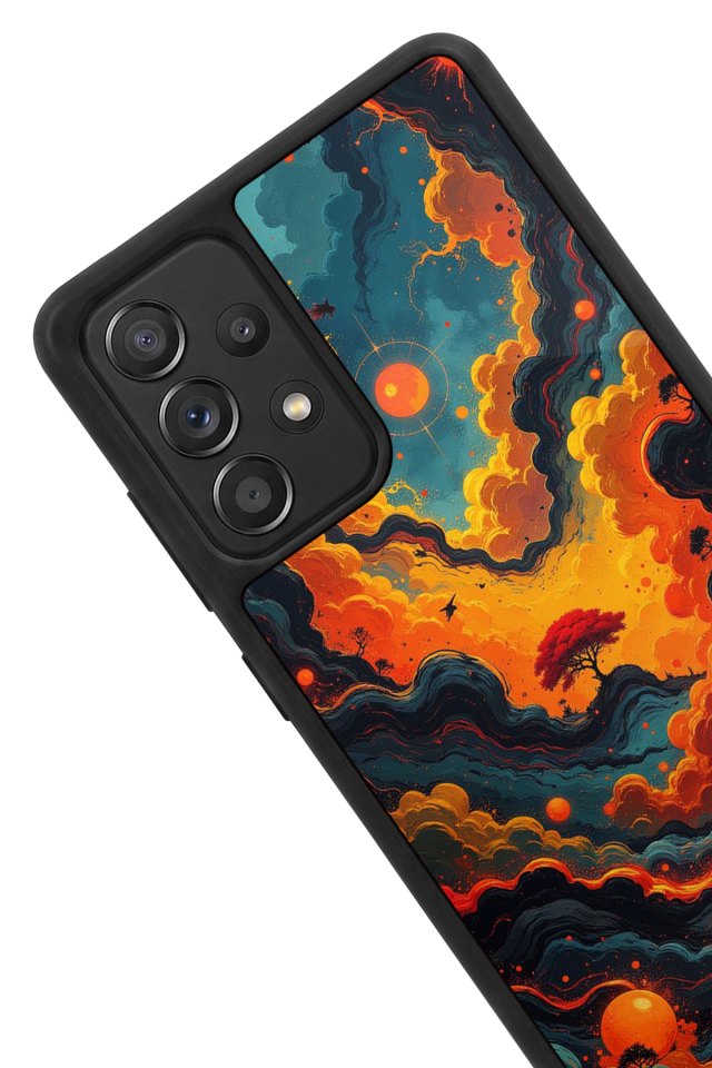 Samsung Galaxy A72 Uyumlu Abstract Tasarımlı Glossy Premium Kılıf