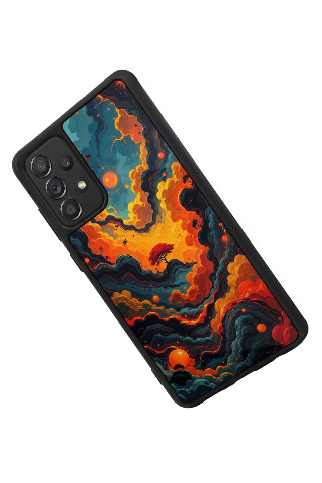 Samsung Galaxy A72 Uyumlu Abstract Tasarımlı Glossy Premium Kılıf