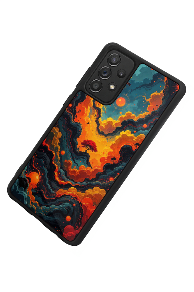 Samsung Galaxy A72 Uyumlu Abstract Tasarımlı Glossy Premium Kılıf