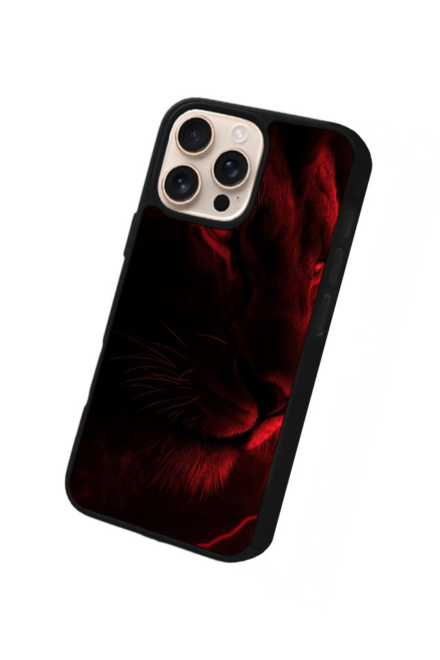 iPhone 15 Pro Max Uyumlu Aslan Tasarımlı Glossy Premium Kılıf