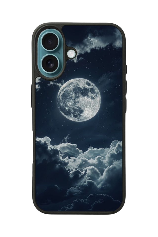 iPhone 16 Uyumlu Ay Tasarımlı Glossy Premium Kılıf
