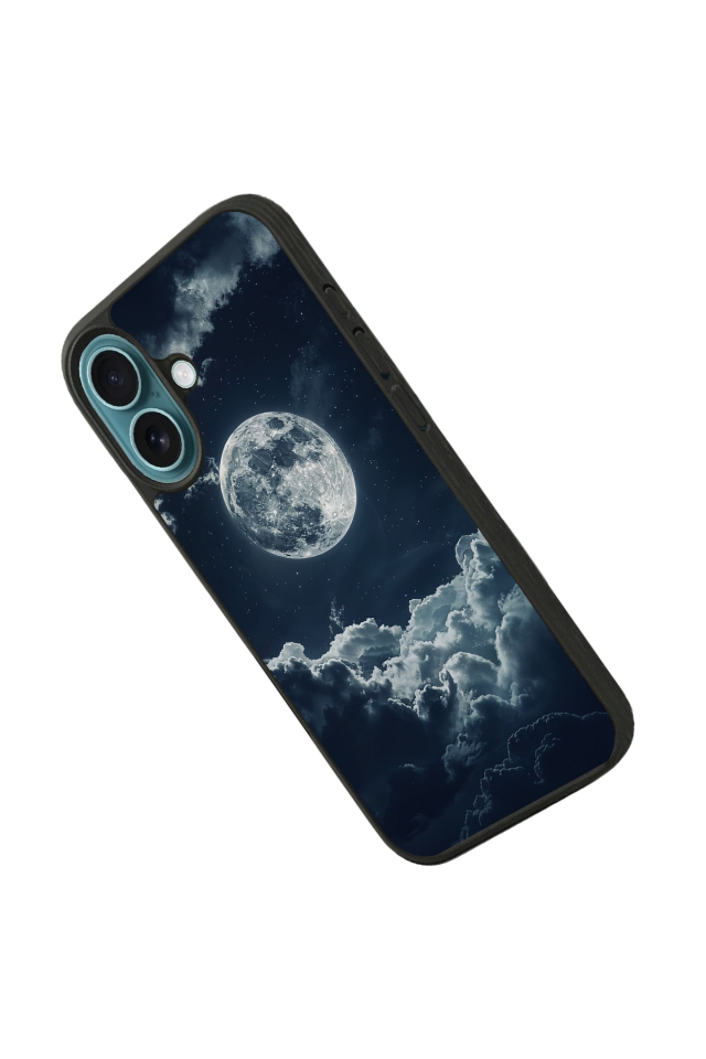 iPhone 16 Uyumlu Ay Tasarımlı Glossy Premium Kılıf