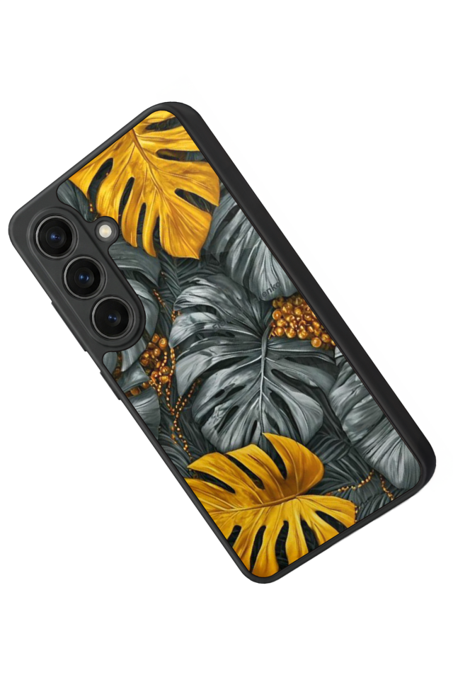 Samsung Galaxy S26 Uyumlu Botanik Tasarımlı Glossy Premium Kılıf