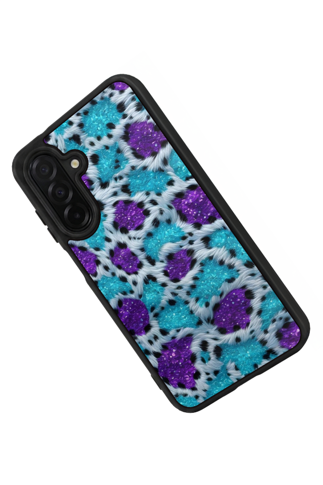 Samsung Galaxy A56 Uyumlu Hologram Leopar Tasarımlı Glossy Premium Kılıf