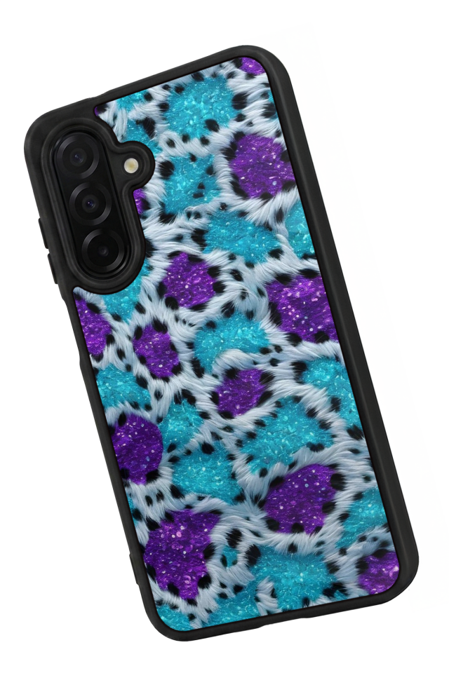 Samsung Galaxy A56 Uyumlu Hologram Leopar Tasarımlı Glossy Premium Kılıf