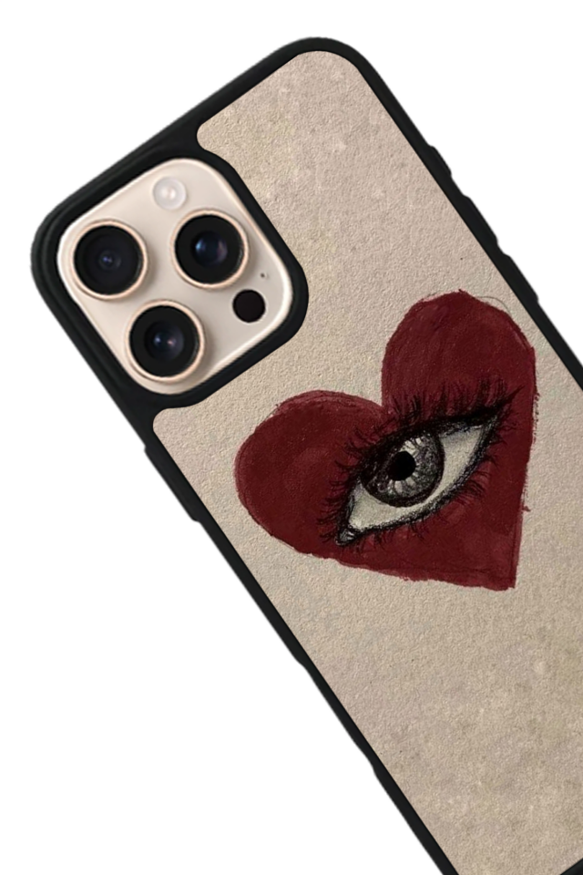 iPhone 14 Pro Uyumlu Kalp Love Tasarımlı Glossy Premium Kılıf