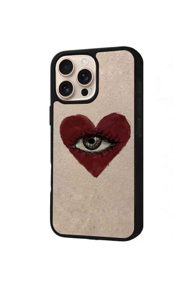 iPhone 14 Pro Uyumlu Kalp Love Tasarımlı Glossy Premium Kılıf