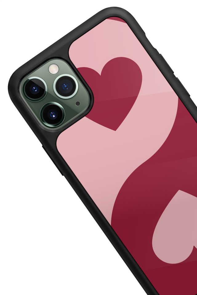 iPhone 11 Pro Max Uyumlu Kalp Love Tasarımlı Glossy Premium Kılıf