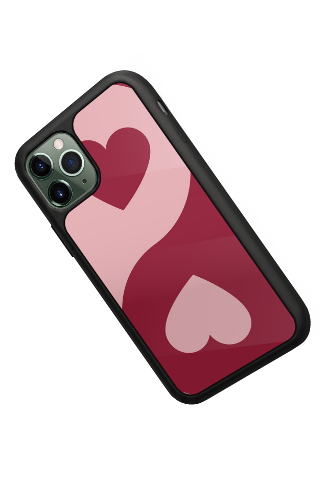 iPhone 11 Pro Max Uyumlu Kalp Love Tasarımlı Glossy Premium Kılıf