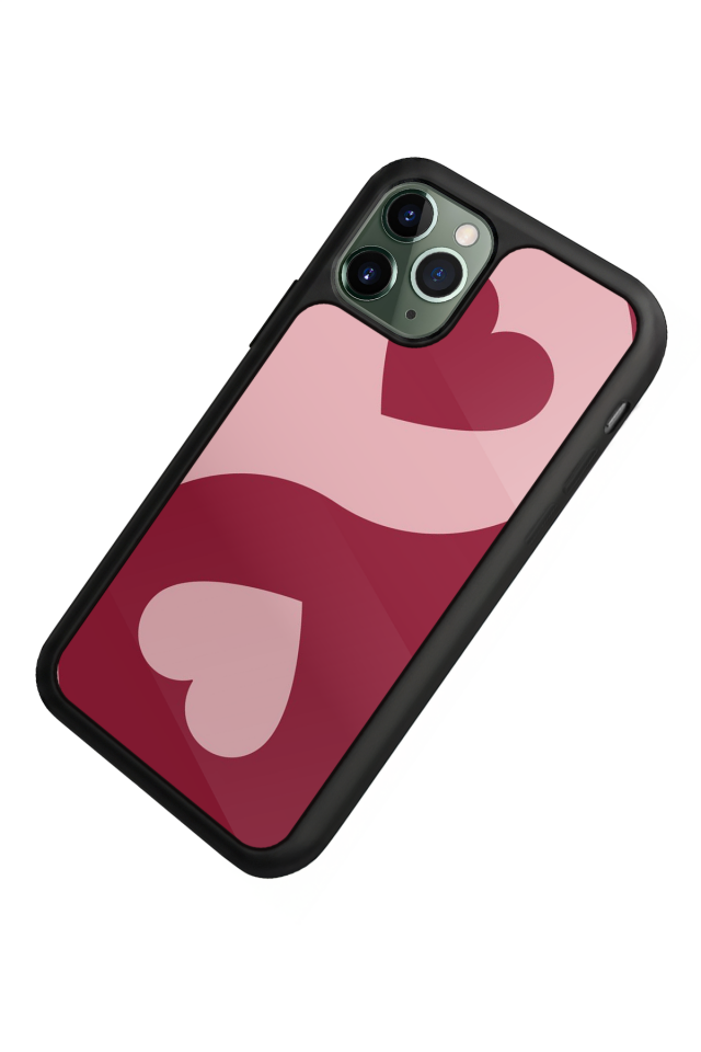 iPhone 11 Pro Max Uyumlu Kalp Love Tasarımlı Glossy Premium Kılıf