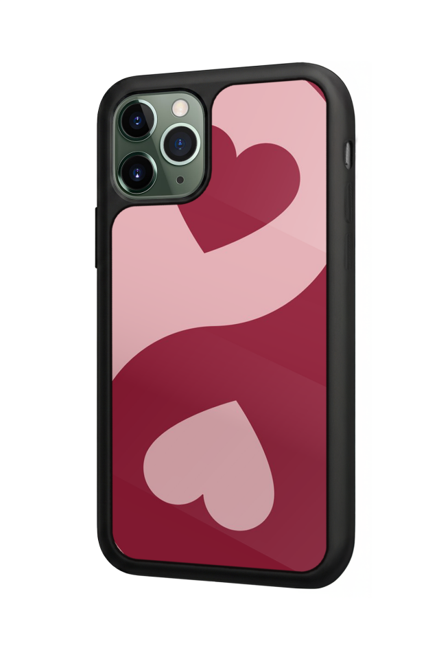 iPhone 11 Pro Max Uyumlu Kalp Love Tasarımlı Glossy Premium Kılıf
