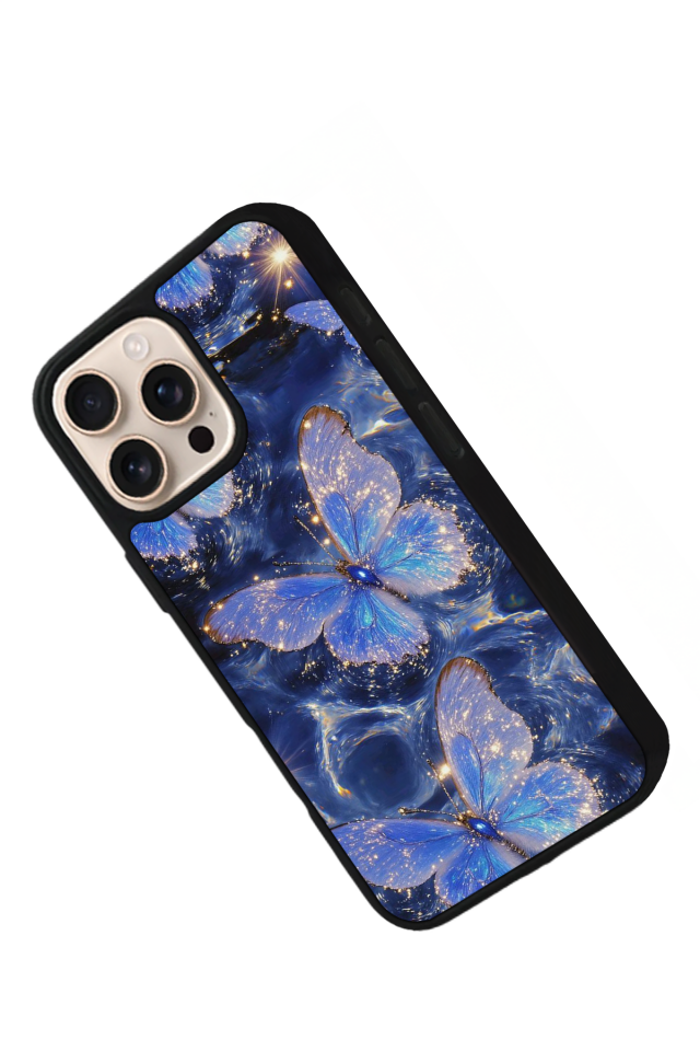 iPhone 14 Pro Max Uyumlu Kelebek Tasarımlı Glossy Premium Kılıf