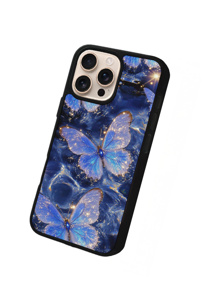 iPhone 14 Pro Max Uyumlu Kelebek Tasarımlı Glossy Premium Kılıf