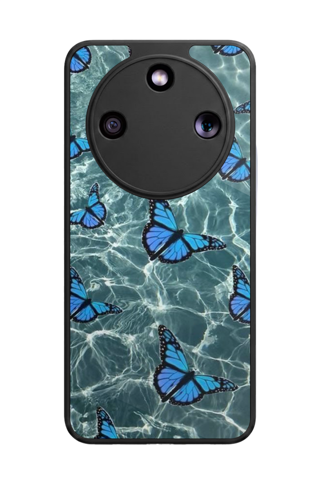 Honor Magic 8 Lite Uyumlu Kelebek Tasarımlı Glossy Premium Kılıf