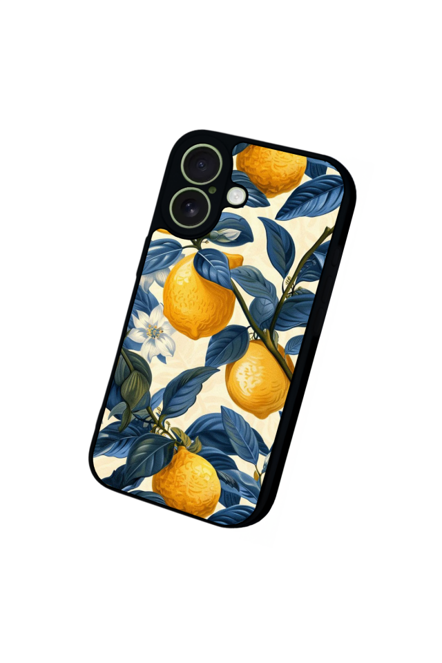 iPhone 17 Uyumlu Limon Tasarımlı Glossy Premium Kılıf