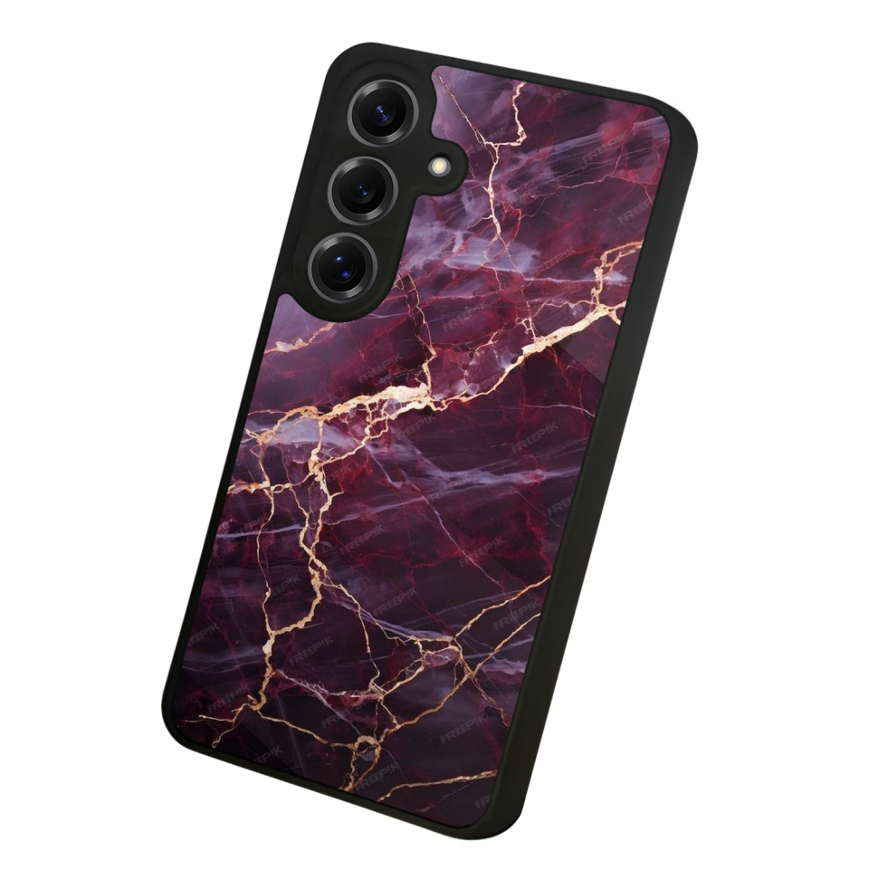 Samsung Galaxy S25 Uyumlu Mermer Marble Tasarımlı Glossy Premium Kılıf
