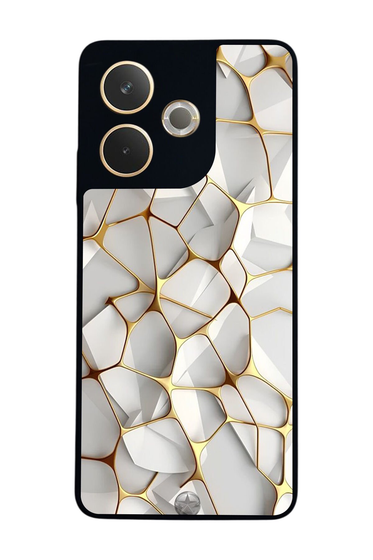 Oppo A5 Pro Uyumlu Mermer Marble Tasarımlı Glossy Premium Kılıf