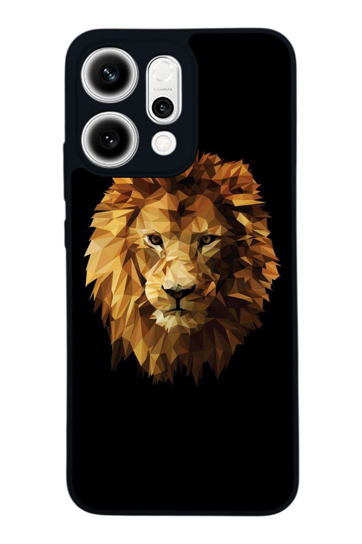 Oppo Reno 14 Uyumlu Aslan Tasarımlı Glossy Premium Kılıf