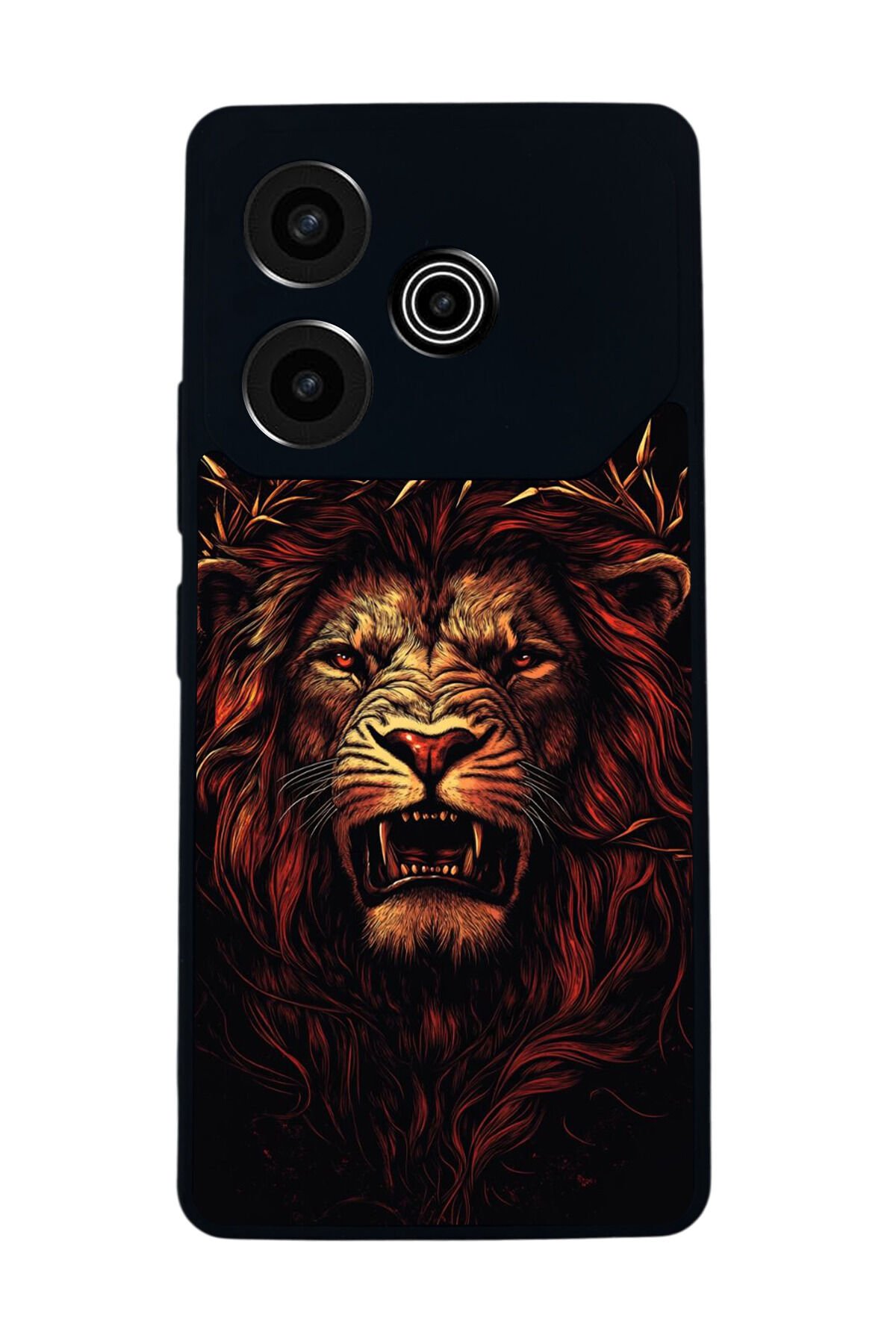 Tecno Pova 6 Uyumlu Aslan Tasarımlı Glossy Premium Kılıf