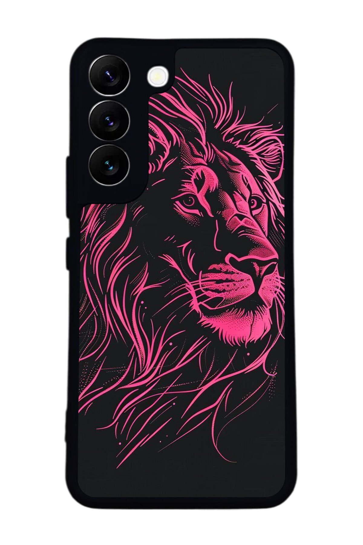 Samsung Galaxy S22 Uyumlu Aslan Tasarımlı Glossy Premium Kılıf