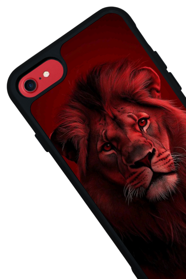 iPhone 7 Uyumlu Aslan Tasarımlı Glossy Premium Kılıf