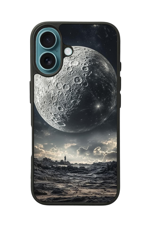 iPhone 16 Uyumlu Ay Tasarımlı Glossy Premium Kılıf