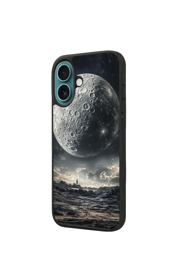 iPhone 16 Uyumlu Ay Tasarımlı Glossy Premium Kılıf