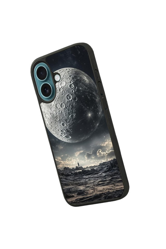 iPhone 16 Uyumlu Ay Tasarımlı Glossy Premium Kılıf