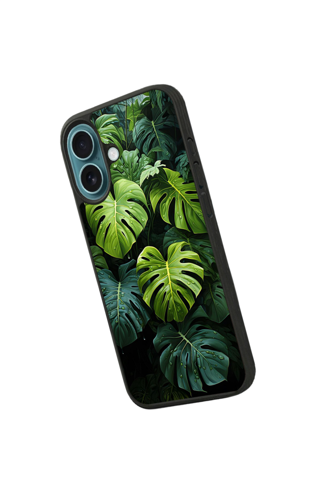 iPhone 16 Plus Uyumlu Botanik Tasarımlı Glossy Premium Kılıf