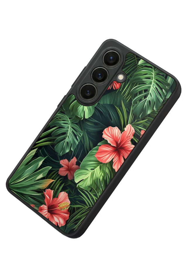 Samsung Galaxy S26 Uyumlu Botanik Tasarımlı Glossy Premium Kılıf