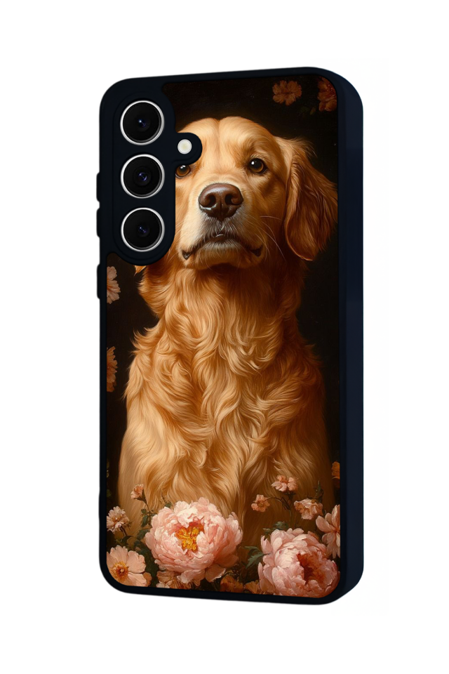 Samsung Galaxy S24 FE Uyumlu Golden Kopek Tasarımlı Glossy Premium Kılıf