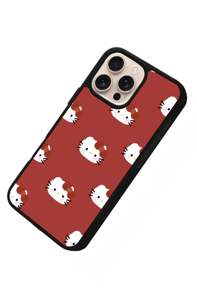 iPhone 16 Pro Uyumlu HelloKitty Tasarımlı Glossy Premium Kılıf