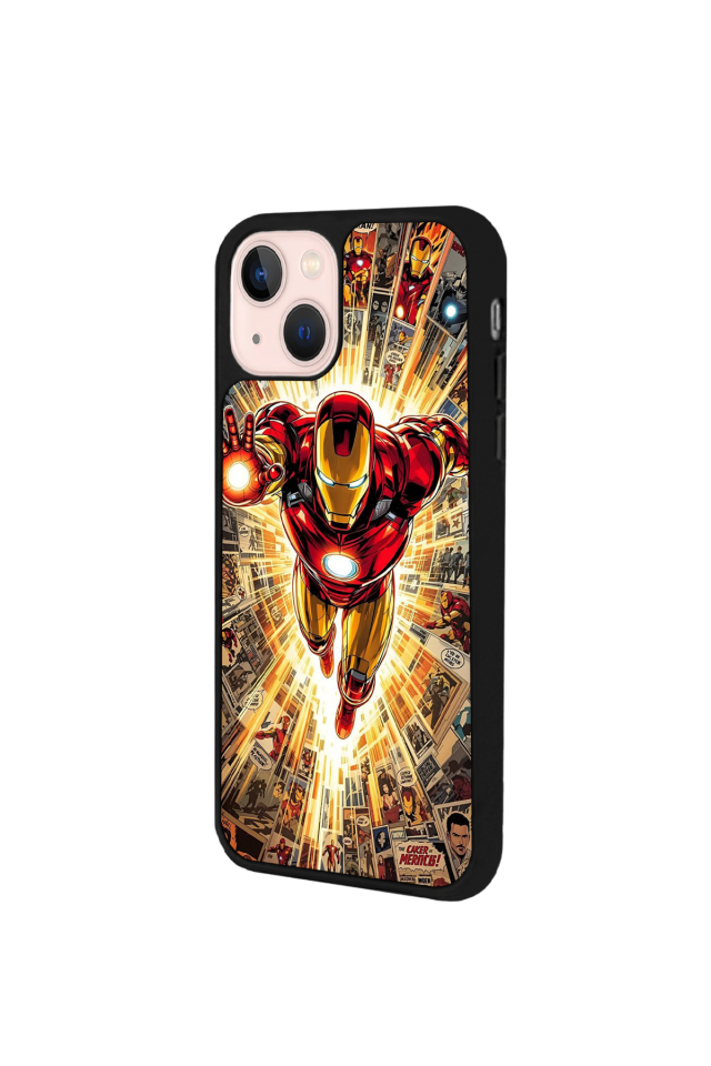 iPhone 14 Plus Uyumlu Iron Man ( Demir Adam ) Tasarımlı Glossy Premium Kılıf