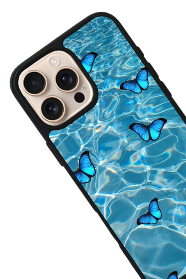 iPhone 14 Pro Max Uyumlu Kelebek Tasarımlı Glossy Premium Kılıf