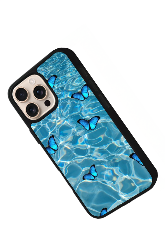 iPhone 14 Pro Max Uyumlu Kelebek Tasarımlı Glossy Premium Kılıf